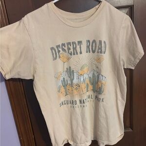Desert Road Graphic Tee in Cream